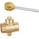 1612 FxF Magnetic Lockable Brass Ball Valve size DN20 DN25 DN32 DN40 DN50 with Round Patterned Stemhead and Meter Outlet