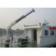 White Color 0.98T5M Hydraulic Marine Crane Telescopic Boom Boat Crane For Boat