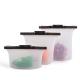 500ml 1000ml Collapsible Silicone Food Storage Bag Silicone Freezer Bags