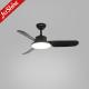 black plastic ceiling fan with light indoor decorative dc motor fandelier