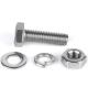 Plain Finish Stainless Steel Hex Head Bolts Nuts Washers with Customizable Options