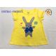 Yellow Children T Shirt Round Neck 100% Combed Cotton Knitted Single Jersey Tee Shirt