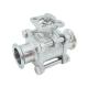 Stainless Steel 3PC Quick Install Ball Valve with High Platform NPT/Bsp/BSPT Thread