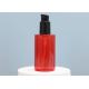 60ml 150ml Red Empty Plastic Pump Bottles For Dispensing Lotions Shampoos