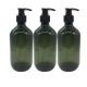 500ml Green PET Amber Boston Round Glass Bottles For Shampoo Liquid