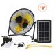 Led Light Solar Electric Fan With USB Mobile Phone Charge Function