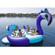 6 Persons Inflatable Giant Peacock Pool Float Island Pool Lake Party Floating Boats