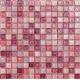 Cute pink color water waving glass mosaic tile for girls' room