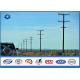 Steel Column Electric Transmission Line Electric Utility Pole With Material Q345 ASTM A572 Gr50