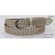 Gold Metallic PU Women's Belts For Jeans Nickel Zinc Alloy Buckle Available