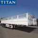 TITAN 3 axles Poultry fence drop side livestock cargo trailer