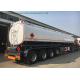 58m3 Stainless Steel Fuel Tanker Semi Trailer  4 Axles For Diesel ,Oil , Gasoline, Kerosene  Transport   50Ton