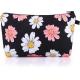 Women Cute Makeup Bag Travel Organizer Pouches with Zipper Sunflower Waterproof Printed Roomy Toiletry Bag