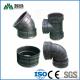 HDPE Corrugated Pipe Fittings Joint Straight Through Equal Tee Sewage Discharge Pipe
