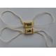 Custom Garment Plastic Lock Brand Seal Hang Tags Strings Colored Emboss Logo