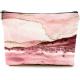 Cute Makeup Bag  Canvas Waterproof Funny Cosmetic Bags for Women Zipper Travel Toiletry Pouch-Pink Marble Makeu
