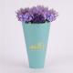 Waterproof PVC Folding Cardboard Gift Boxes Cone Flower Box With Handle