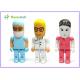 Mini White 4GB 8GB 16GB Cartoon Doctor Character USB Flash Drive