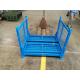 Steel Warehouse Cages On Wheels Welded Wire Mesh Structure Four - Way Entry