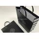 Small Black Custom Printed Paper Bags With Handles Plastic , Branded Shopping