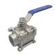 Acid Resistant Stainless Steel SS316 or SS304 1000psi 3 Pieces Casting Butt Weld Ball Valve