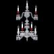 7 Arm Big Wall Sconce Decorative Wall Lamp Chrome Finished W520*H930mm
