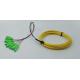 1.5M SC/APC 12 fiber optic fanout pigtails OS2 Single Mode G657A2 Bend Insensitive Riser (OFNR) 0.9mm Yellow