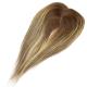 Ladies European Rooted Ombre Hairpiece Human Hair Toppers Clip In Toupee for Woman