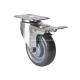 Corrosion-Resistant Material Stainless Steel Plate Brake PU Caster S5424-75 4 100kg