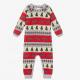 Wholesale Christmas 100% Cotton With Button Full Sleeve Baby Sweater Overall Rompers