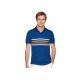 Polyester Men's Polo Shirts Design Bicolor Contrast Bands Knit Cuffs