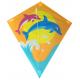 Beginner Playing Use Diamond Stunt Kite Fish Pattern OEM ODM Available