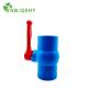 Southeast Asia/Vietnam PVC UPVC Blue Ball Valve with Red Long Handle 1 Piece Min.Order