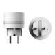 Wireless Smart Outlet Plug , White Crystal Glass Smart Switch Plug With Night