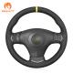 Custom Hand Stitching Carbon Suede Steering Wheel Cover for Chevrolet Corvette C6 2012 2013