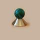 Decorative Jade Brass Knob Handle For Furniture Drawer Mid Century Style