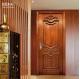 Safety Residential Solid Hardwood Internal Doors With Handmade Carved Flowers