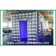 Inflatable Photo Studio Silver 2 Doors Inflatable Photo Booth , 210D Oxford Cloth UL Blower Cube Photo Booth