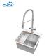 18x18x10cm Topmount House Kitchen Sink Single Bowl SUS201 304 Stainless Steel Kitchen Sinks With Faucet