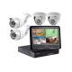 Home 720P 4 Camera Dvr System , 4ch Cctv Kit  With Dome Bullet Camera 10.1 Inch LCD
