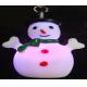 promotional snowman shaped PVC Color change LED Flashing Keychain for Holidays gifts