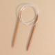 Carbonized Natural Bamboo Circular Knitting Needles 60cm Transparent Tube For Handicraft