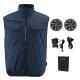 Navy Blue Personal Air Conditioner Vest 5V 10050mAh Ac Vest For Hiking