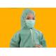 SMS Disposable Hooded Coveralls , Flexible Disposable Protective Clothing