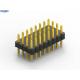 Three Rows 5U PCB Header Connector DIP Type Gold Flash  Black Insulation