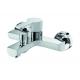 Chrome-plated and white color Single-lever Bath Mixer Tap  Wall Mounted Brass