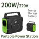 200W Outdoor Power Bank with Lithium-Ion Battery and AC Output Voltage 110/220V-50Hz/60Hz