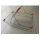 Double Handle Wire Mesh Cosmetic Shopping Hand Baskets / Stacking Chrome Silver Basket