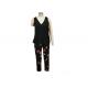 Matt Satin Silky Feeling Ladies Loungewear Sets Vest And Long Pants Colorful Flower Print