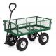 Portable Heavy Duty Steel Mesh Garden Cart Tool Wagon with Foldable Mesh Structure
